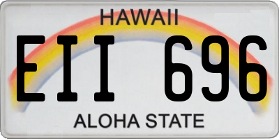 HI license plate EII696