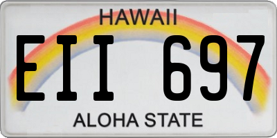 HI license plate EII697
