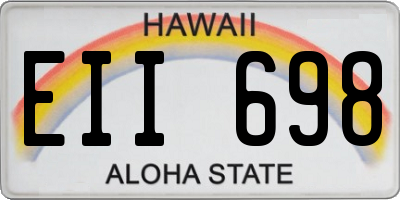 HI license plate EII698