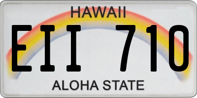 HI license plate EII710