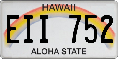 HI license plate EII752