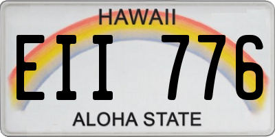 HI license plate EII776