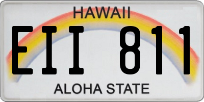 HI license plate EII811
