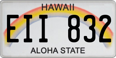 HI license plate EII832