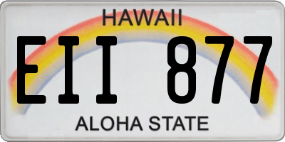 HI license plate EII877