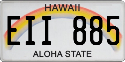 HI license plate EII885