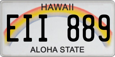 HI license plate EII889