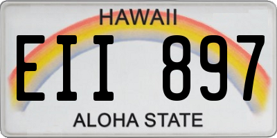 HI license plate EII897