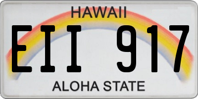 HI license plate EII917