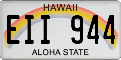HI license plate EII944