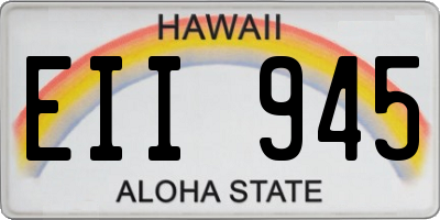 HI license plate EII945