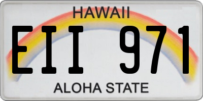 HI license plate EII971