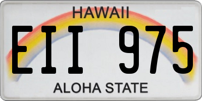 HI license plate EII975