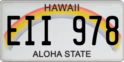 HI license plate EII978