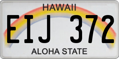 HI license plate EIJ372