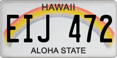 HI license plate EIJ472
