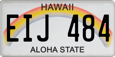 HI license plate EIJ484