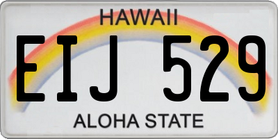 HI license plate EIJ529