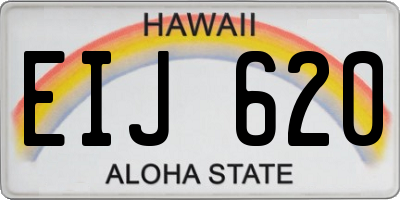 HI license plate EIJ620