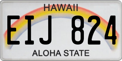 HI license plate EIJ824