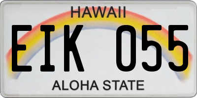 HI license plate EIK055