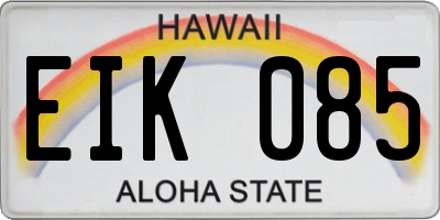 HI license plate EIK085