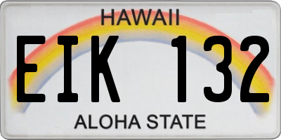 HI license plate EIK132