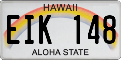 HI license plate EIK148