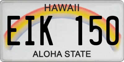 HI license plate EIK150