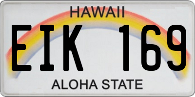 HI license plate EIK169