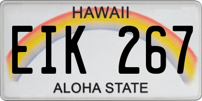 HI license plate EIK267