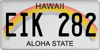 HI license plate EIK282