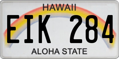 HI license plate EIK284