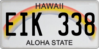 HI license plate EIK338