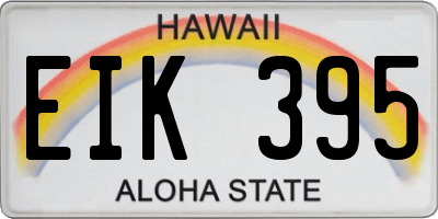 HI license plate EIK395