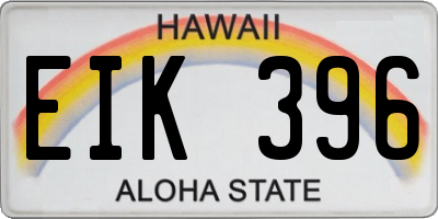 HI license plate EIK396
