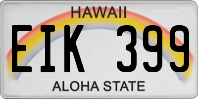 HI license plate EIK399
