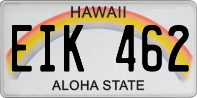 HI license plate EIK462