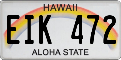 HI license plate EIK472