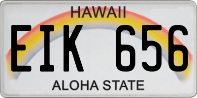 HI license plate EIK656