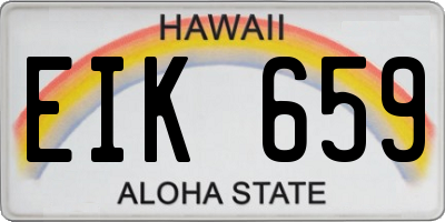 HI license plate EIK659