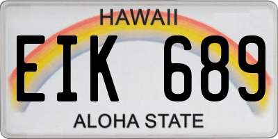 HI license plate EIK689