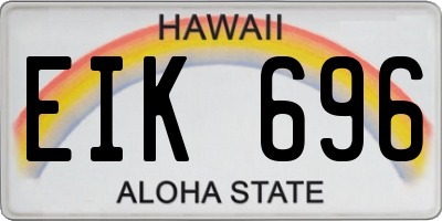 HI license plate EIK696