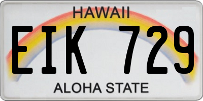 HI license plate EIK729