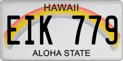 HI license plate EIK779