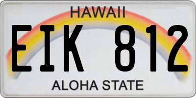 HI license plate EIK812