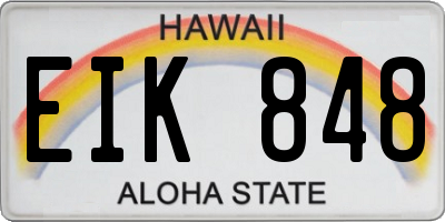HI license plate EIK848