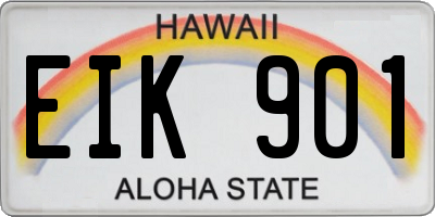 HI license plate EIK901
