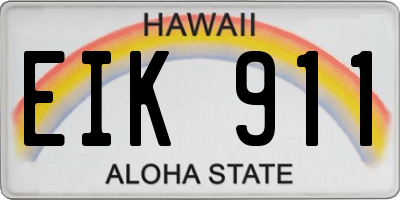 HI license plate EIK911