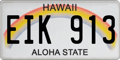 HI license plate EIK913